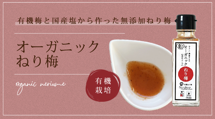 【オーガニックねり梅】有機ねり梅,紀州　口熊野産　有機梅と国産塩から作った減塩していない無添加,液体タイプの練り梅,110ｇ